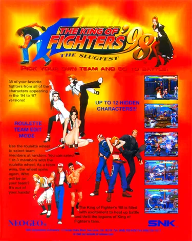 The King of Fighters '98 | Arcade | Play retro games online for free, Play emulator games online for free