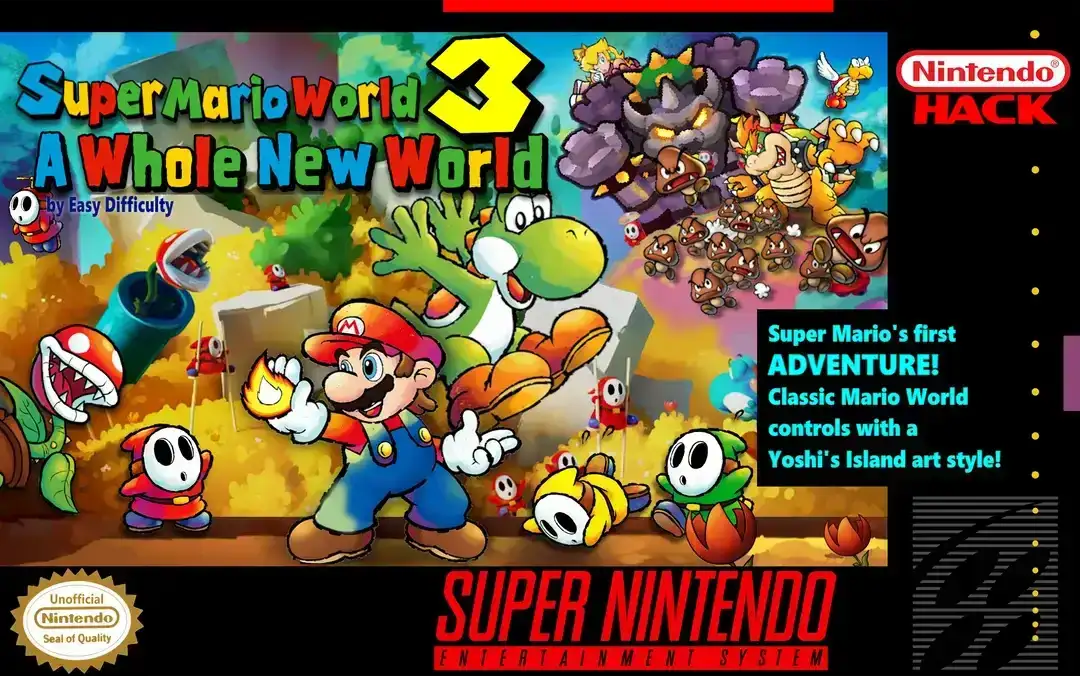 Super Mario World 3: A Whole New World | SNES | Play retro games online for free, Play emulator games online for free